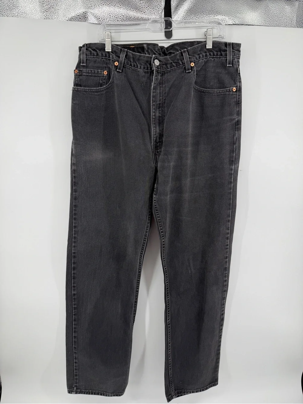 VTG USA Levi's 505 Workwear Streetwear Grunge Faded Black Jeans Sz40x34